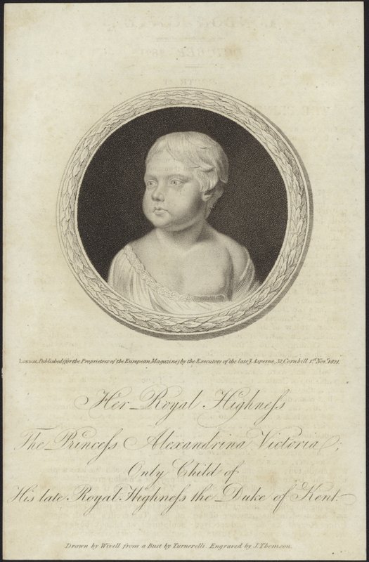 Busta princezny Alexandriny Viktorie od Abraham Wivell