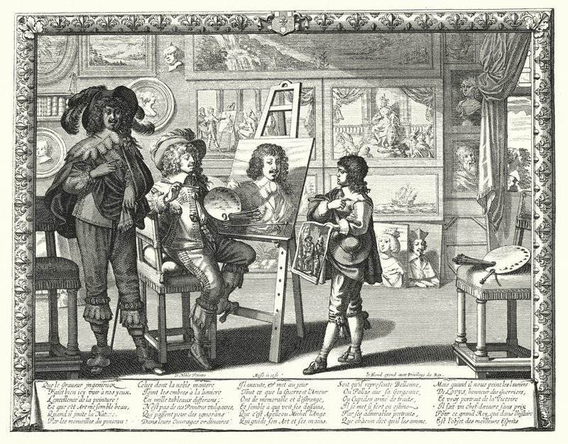 Vznešený malíř (rytina) od Abraham (after) Bosse