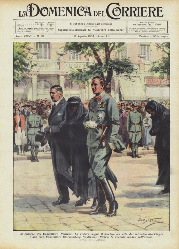 Na pohřbu kancléře Dollfusse od Achille Beltrame