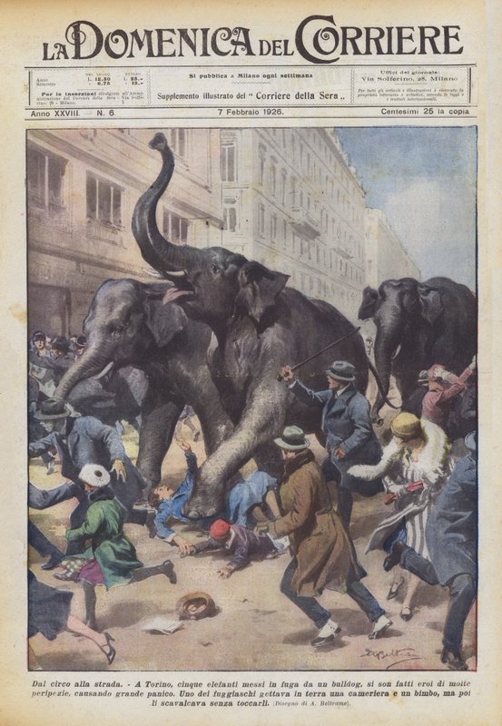 Z cirkusu na ulici od Achille Beltrame