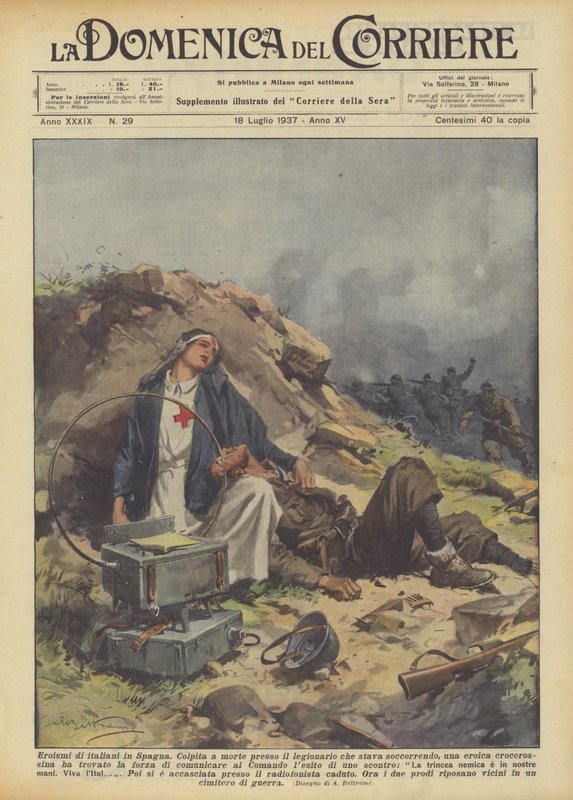 Hrdinství Italů ve Španělsku od Achille Beltrame