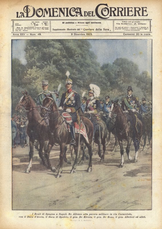 Royals Španělska v Neapoli od Achille Beltrame