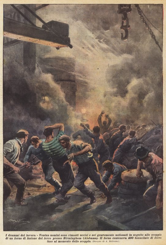 Dramata práce od Achille Beltrame