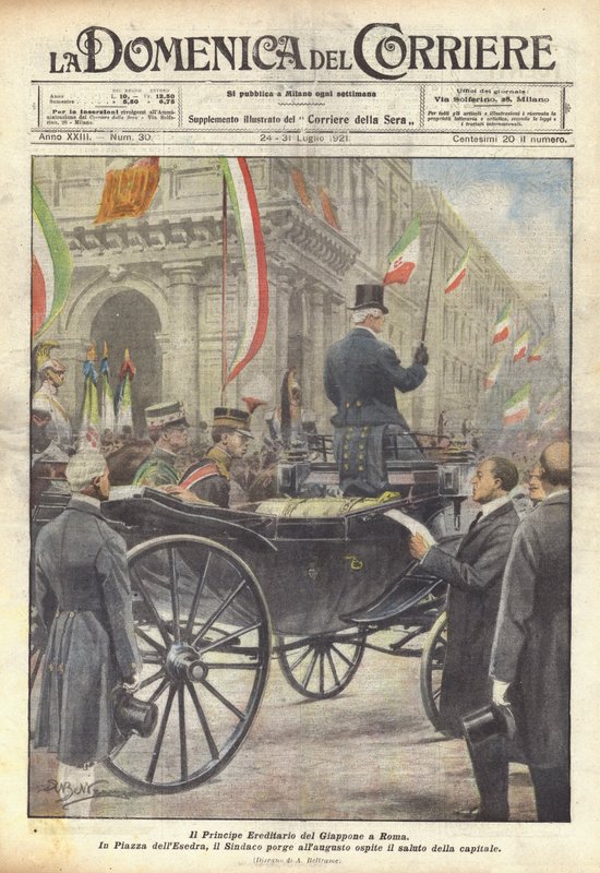 Korunní princ Japonska v Římě od Achille Beltrame