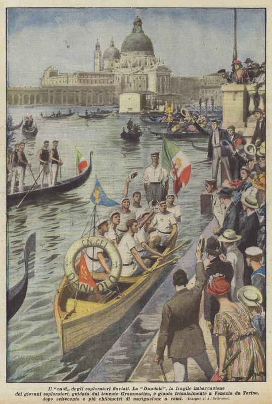 Nájezd říčních průzkumníků od Achille Beltrame