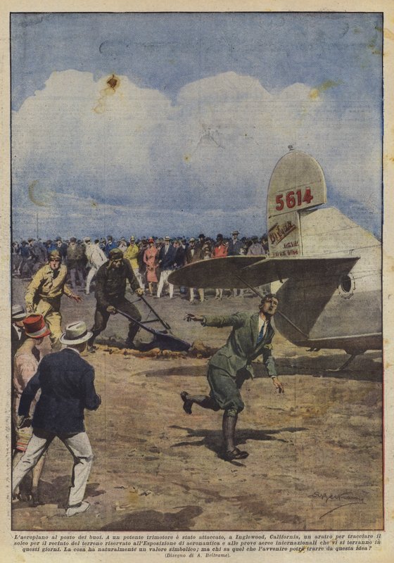 Laeroplán místo volů od Achille Beltrame