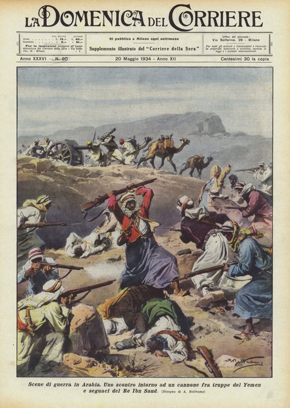 Válečné scény v Arábii od Achille Beltrame
