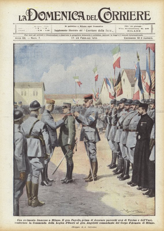 Francouzský obřad v Miláně od Achille Beltrame