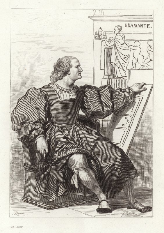 Donato Bramante, italský architekt od Achille Devéria