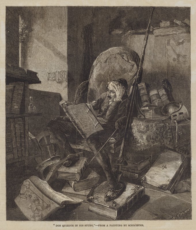 Don Quijote ve své pracovně od Adolf Schreyer