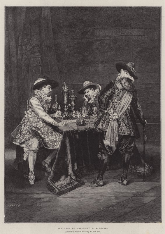 Hra v šachy od Adolphe Alexandre Lesrel