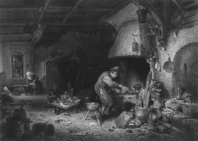 Alchymista (rytina) od Adriaen Jansz. van Ostade