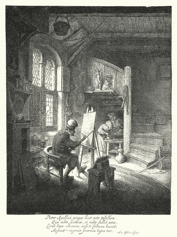 Malíř (rytina) od Adriaen Jansz. van Ostade
