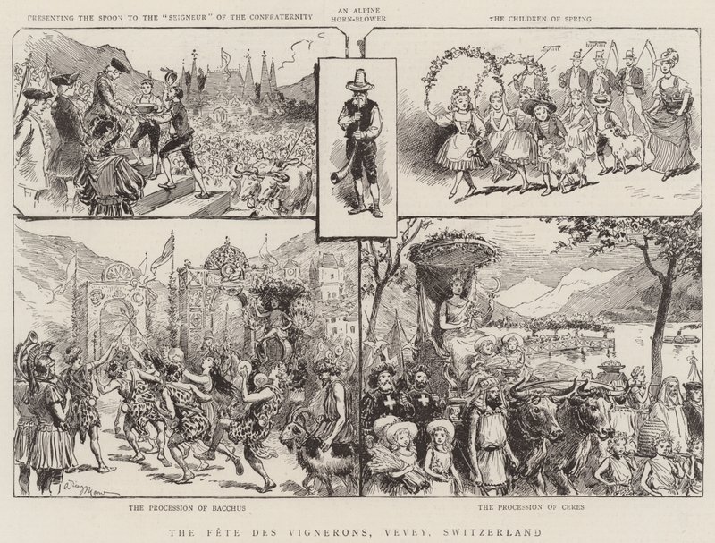 Fete des Vignerons, Vevey, Švýcarsko od Adrien Emmanuel Marie