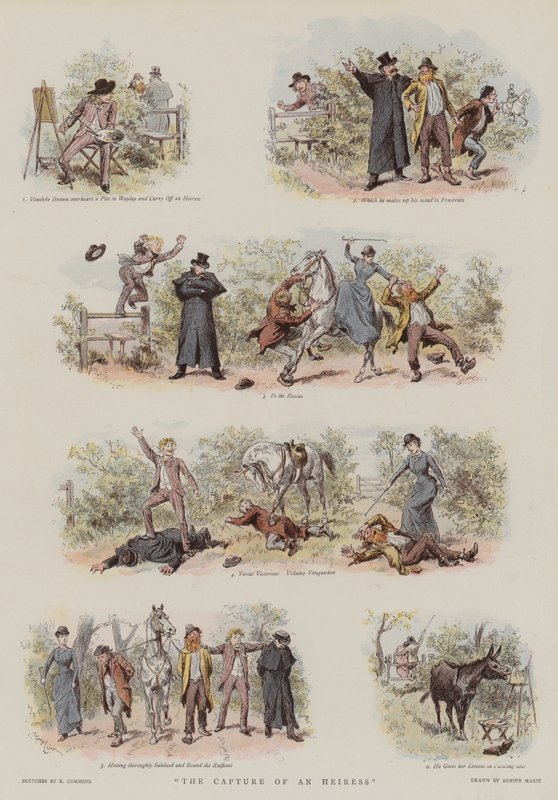 Zajetí dědičky (chromolitho) od Adrien Emmanuel Marie