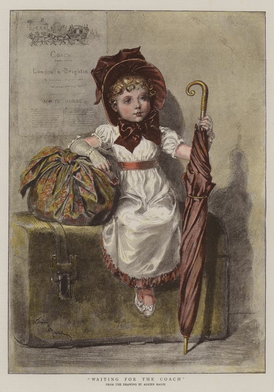 Čekání na trenéra (chromolitho) od Adrien Emmanuel Marie