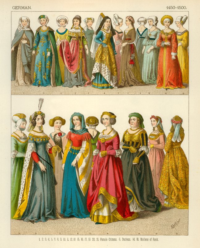 Německý Costume 1450-1500 od Albert Kretschmer