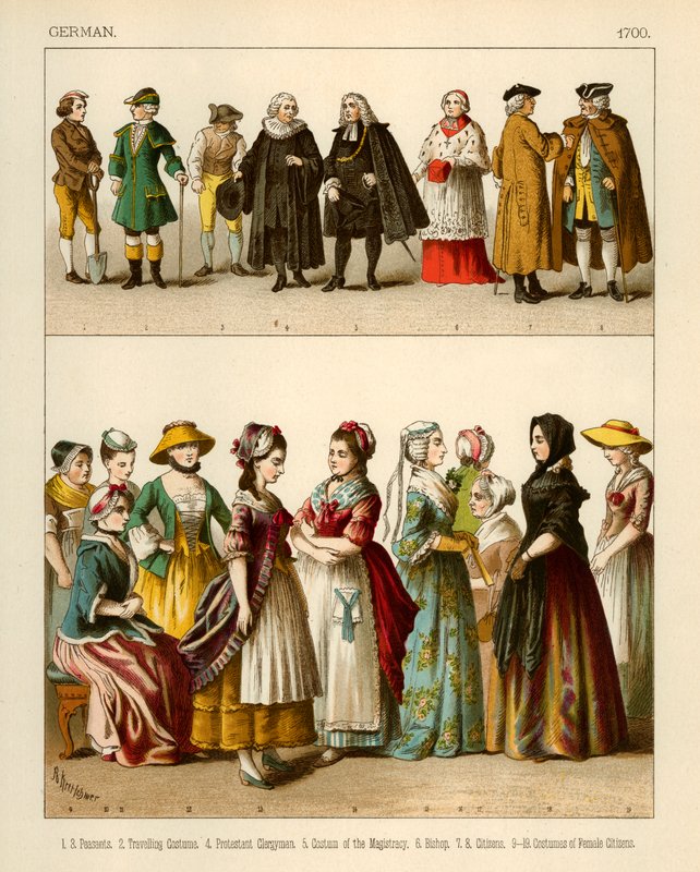 Německé kostýmy 1700 od Albert Kretschmer
