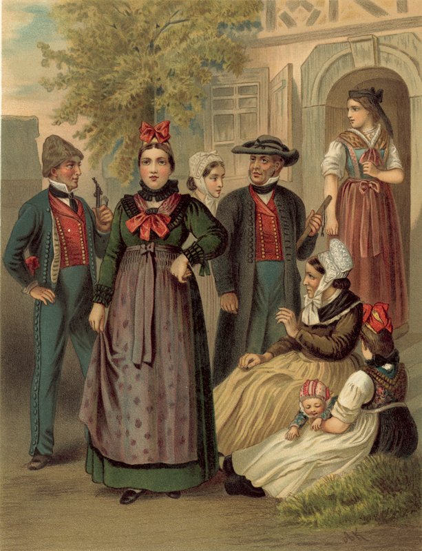 Německý kostým, Elsass Um Weissenburg od Albert Kretschmer