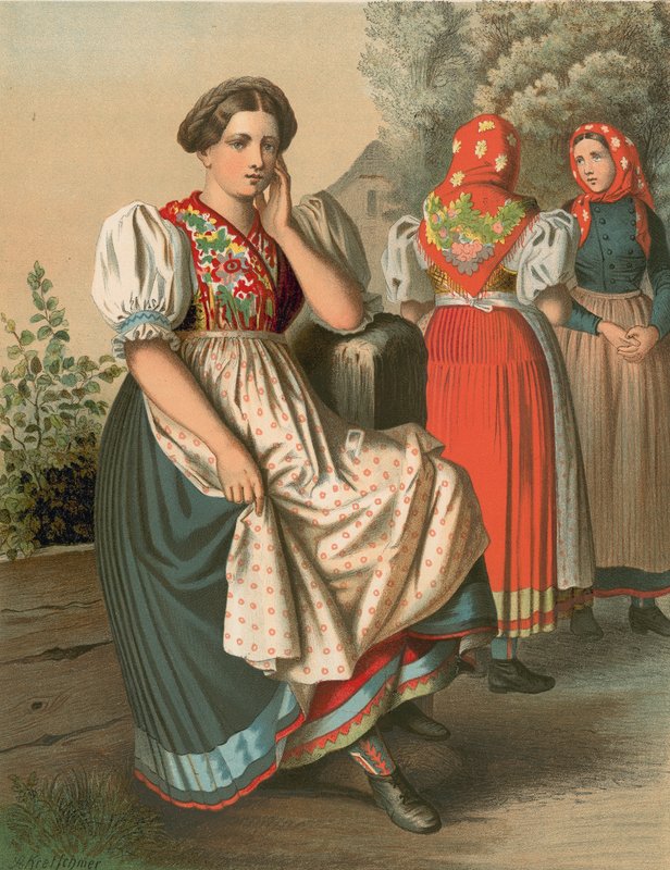 Německý kroj, Schlesien, Tzarnowany od Albert Kretschmer