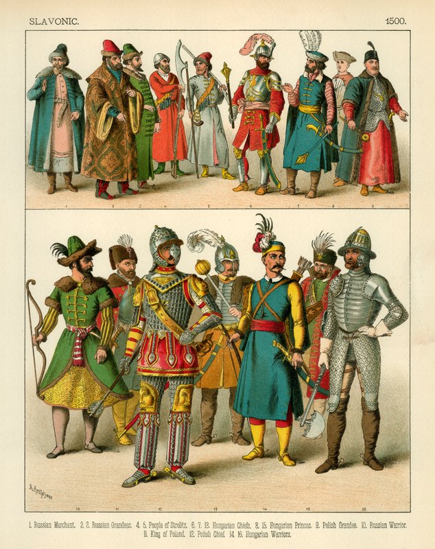 Slovanský kostým 1500 od Albert Kretschmer