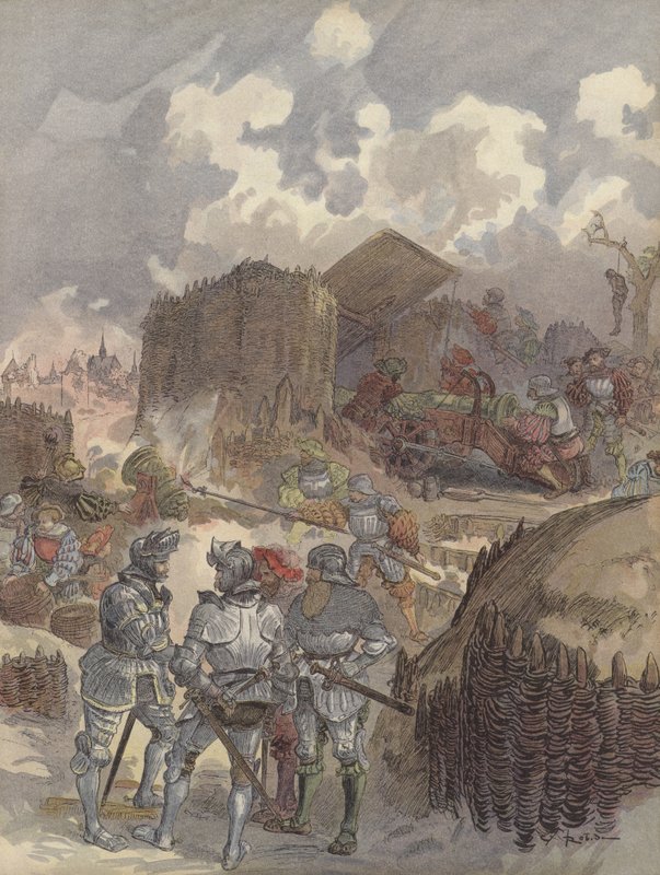 Bayard v sídle Mezieres od Albert Robida