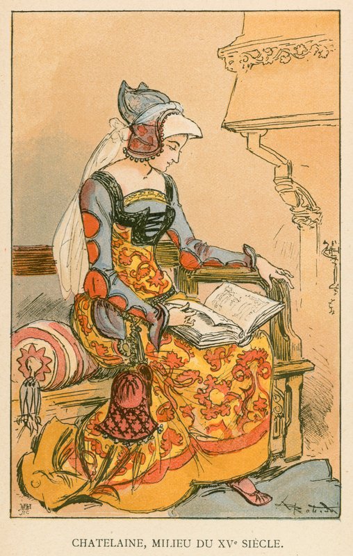 Chatelaine, polovina 15. století od Albert Robida