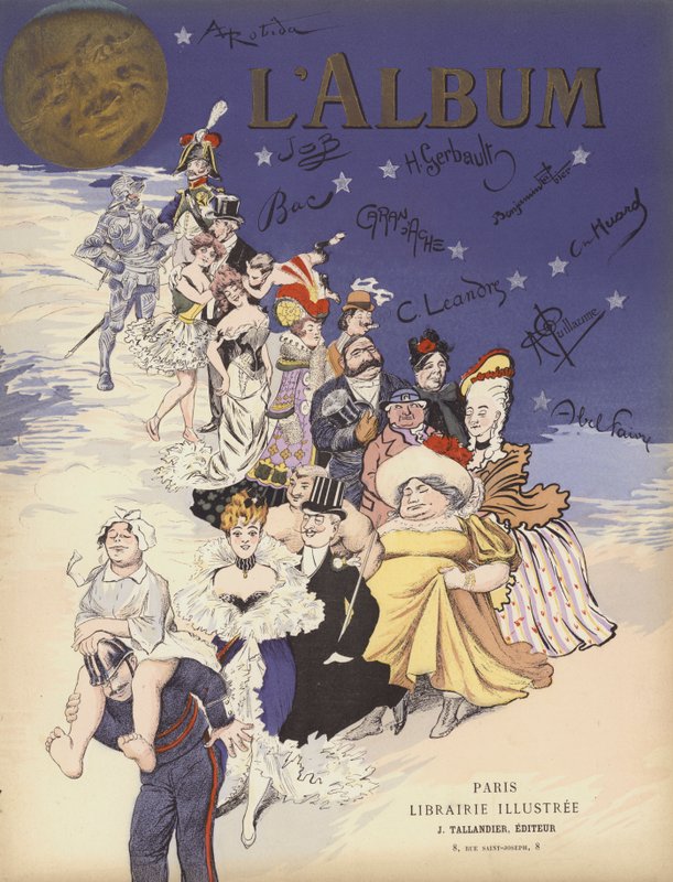 Francouzská karikatura (barva litho) od Albert Robida