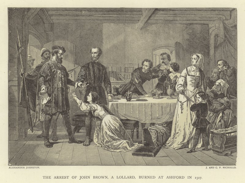 Zatčení Johna Browna, Lollarda, uhořelo v Ashfordu v roce 1517 od Alexander Johnston