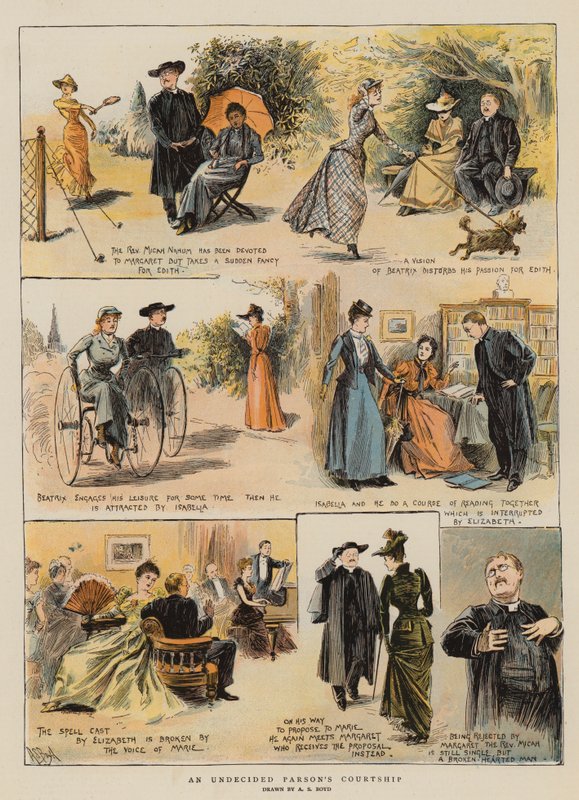 Nerozhodnuté námluvy faráře (chromolitho) od Alexander Stuart Boyd