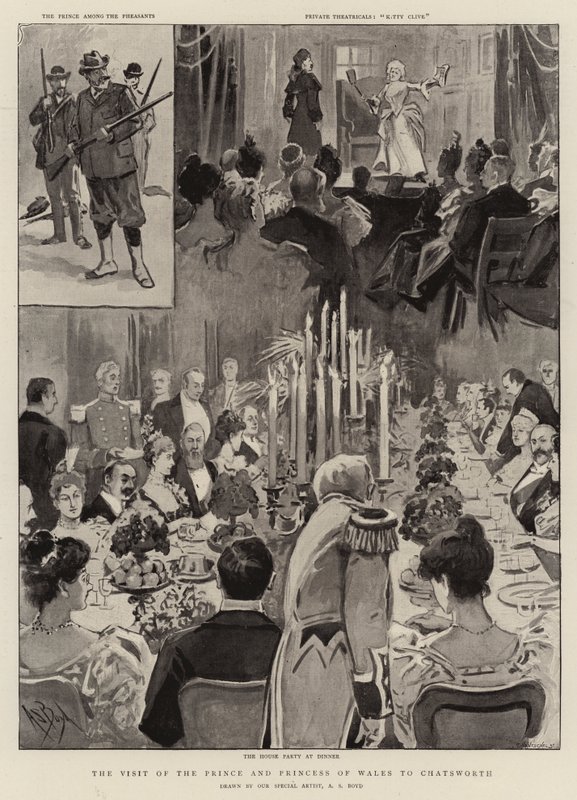 Návštěva prince a princezny z Walesu v Chatsworthu od Alexander Stuart Boyd