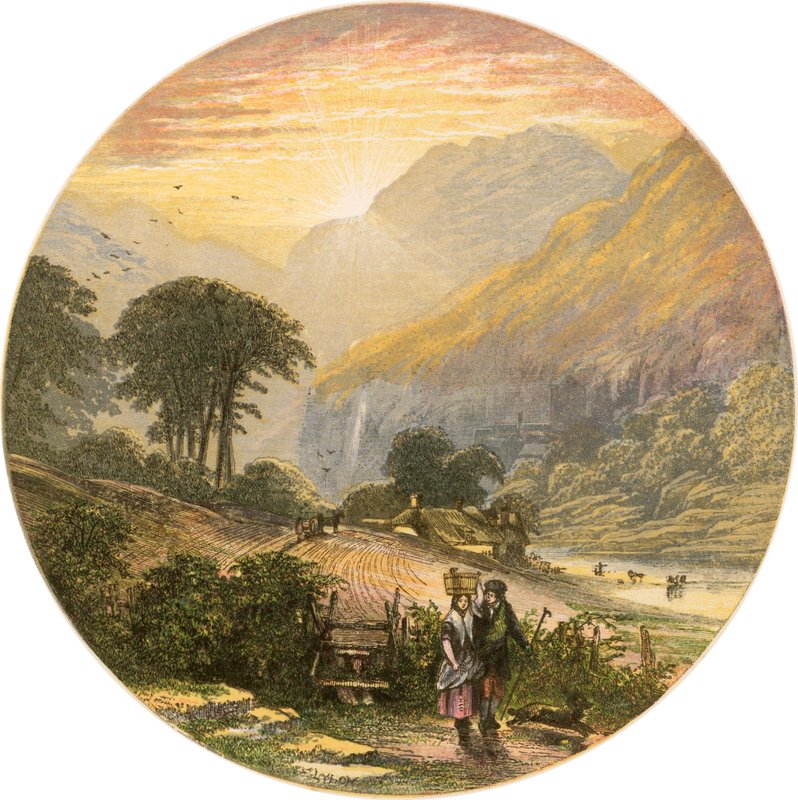 Scéna v jezerní oblasti od Alexander Francis Lydon