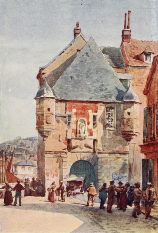 Honfleur, Harbour Gateway (barevné lito) od Alexander Henry Hallam Murray