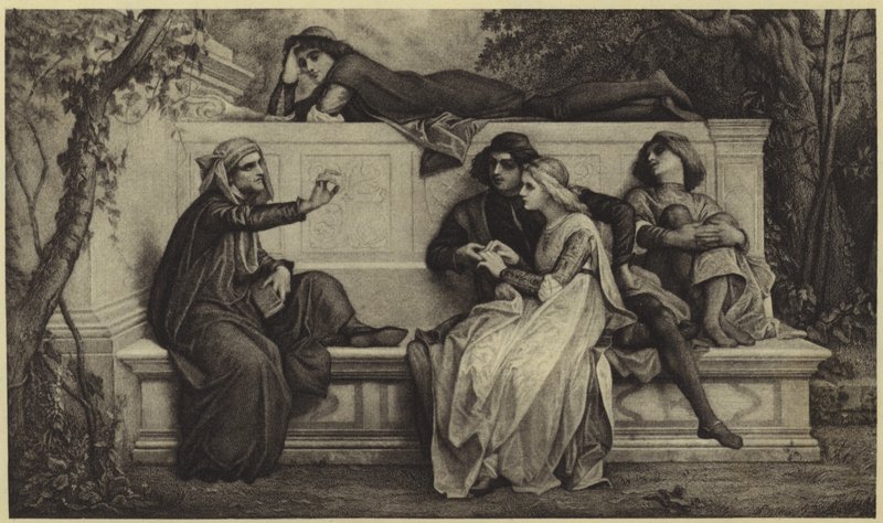 Florentský básník (hlubotisk) od Alexandre Cabanel
