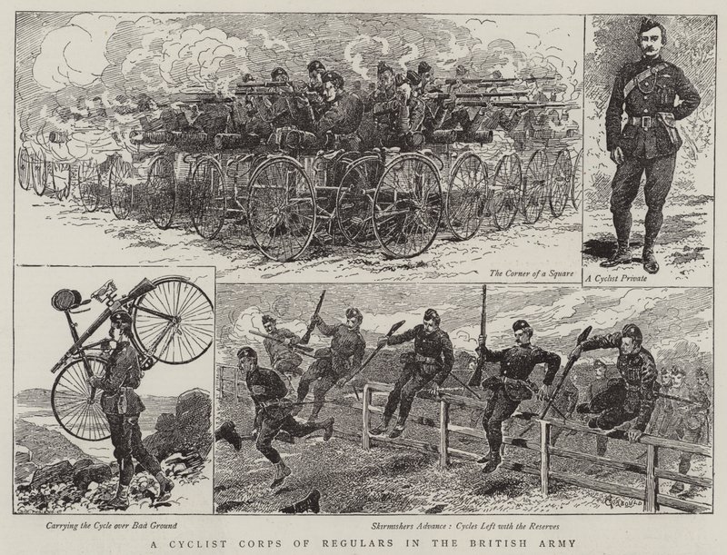 Cyklistický sbor štamgastů v britské armádě od Alfred Chantrey Corbould