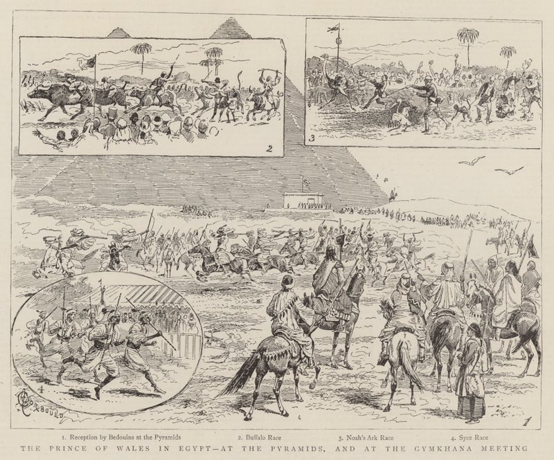 Princ z Walesu v Egyptě, u pyramid a na setkání Gymkhana od Alfred Chantrey Corbould