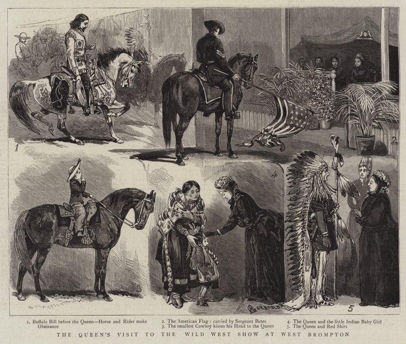 Návštěva královny na Wild West Show ve West Brompton od Alfred Chantrey Corbould