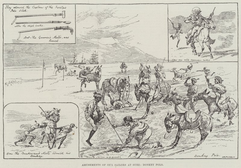Zábava našich námořníků v Suezu, Donkey Polo od Alfred Courbould