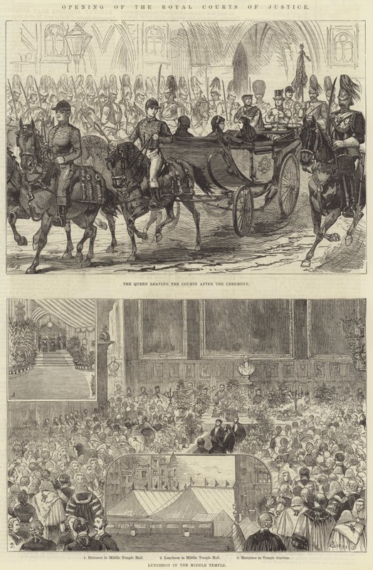 Otevření Královského soudního dvora od Alfred Courbould