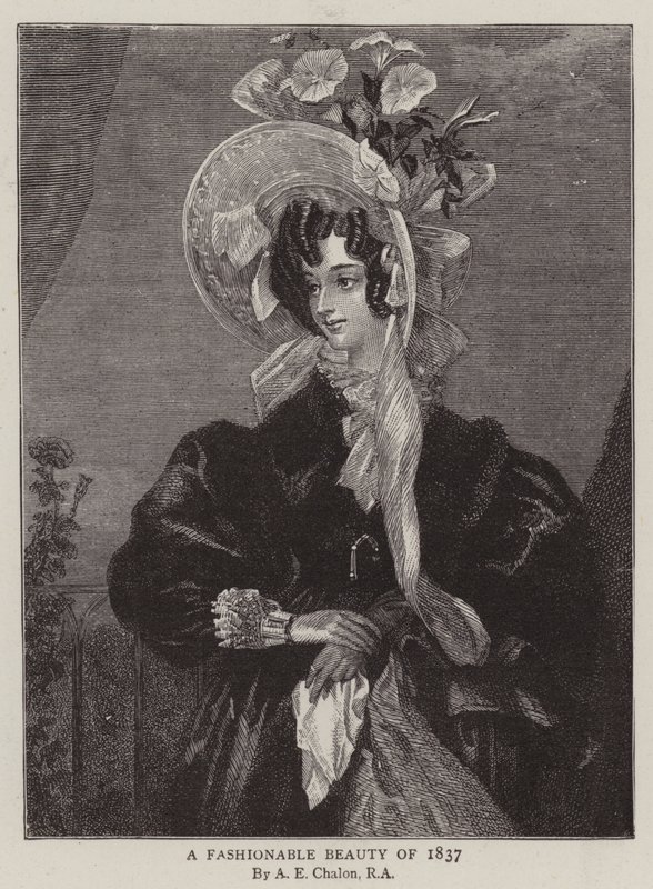 Módní kráska z roku 1837 od Alfred Edward Chalon