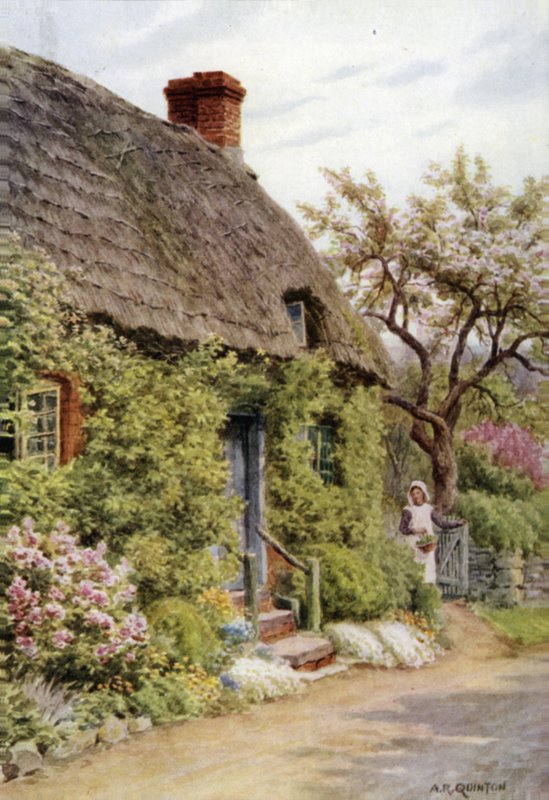 Cottage Door, hrad Elmley, Worcester od Alfred Robert Quinton
