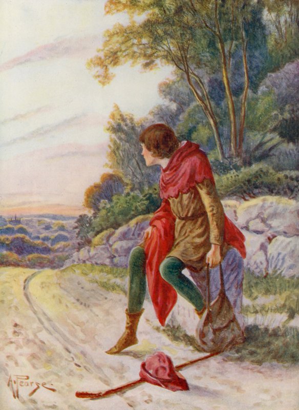 Merrie England: Dick Whittington (barevná litografie) od Alfred (after) Pearse