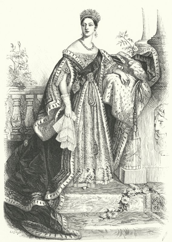 Queen Victoria (rytina) od Alfred Edward (after) Chalon