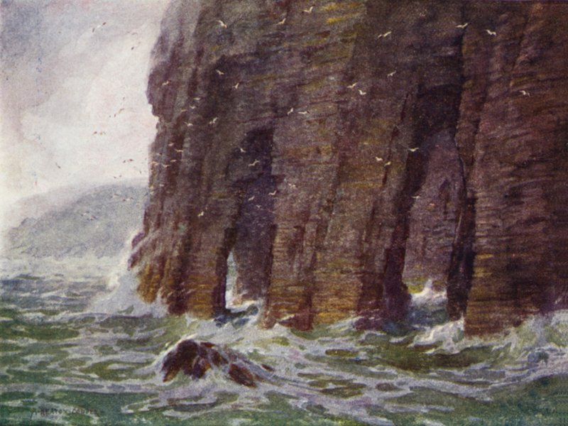 Cathedral Cliffs, ostrov Achill od Alfred Heaton Cooper