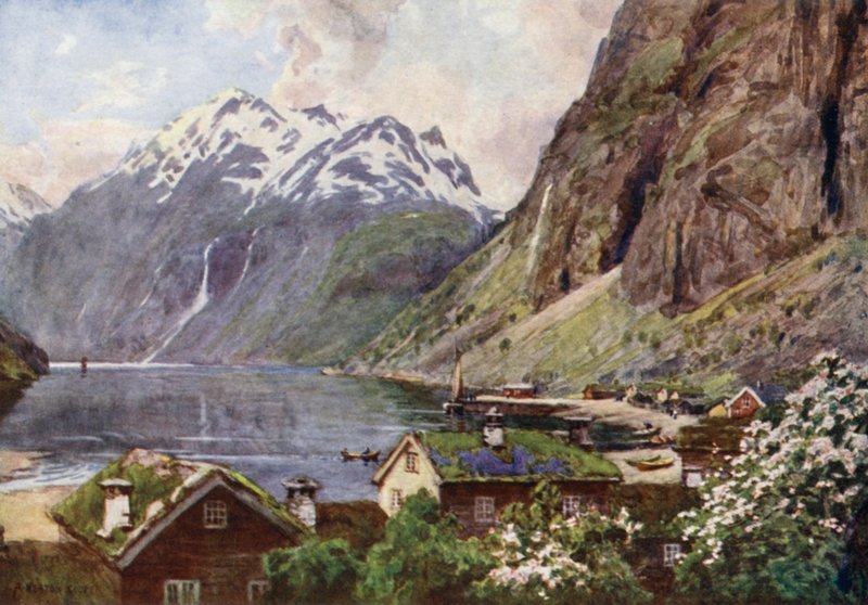 Geirangerský fjord od Alfred Heaton Cooper