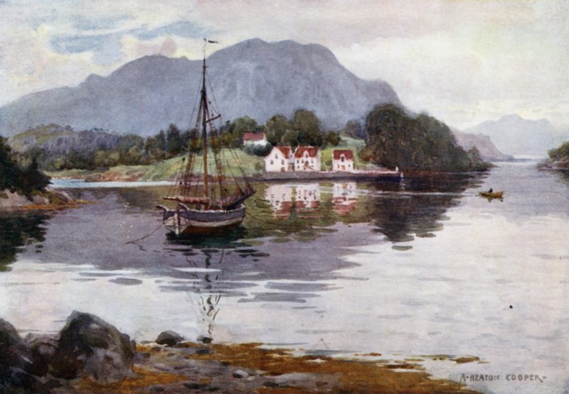 Godosund, Hardangerský fjord od Alfred Heaton Cooper