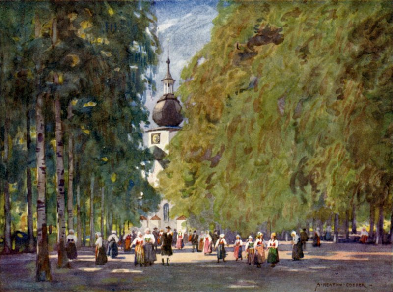 Kostel Leksand od Alfred Heaton Cooper