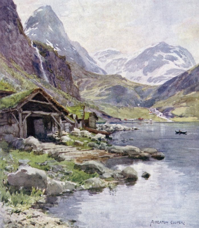 Meraak, fjord Geiranger od Alfred Heaton Cooper