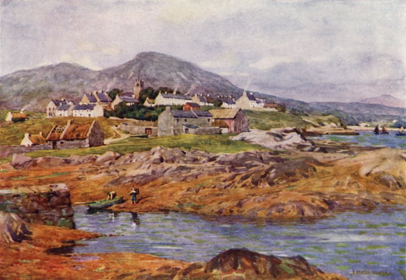 Vesnice Roundstone, hrabství Galway od Alfred Heaton Cooper