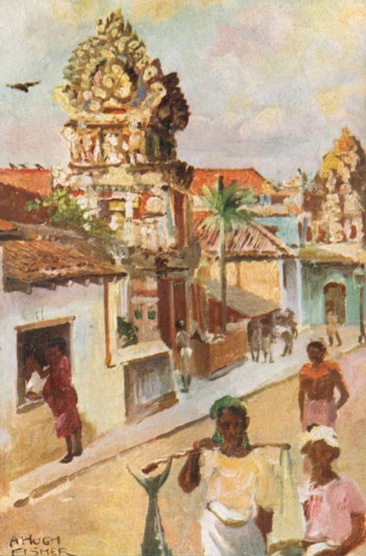 Hinduistické chrámy, Colombo od Alfred Hugh Fisher